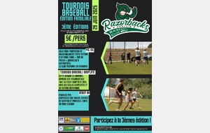 TOURNOI DE BASEBALL SIMPLIFIÉ RAZORBACKS 2025 - ÉDITION FAMILIALE