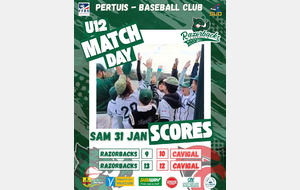 Championnat 12U déplacement NICE vs RAZORBACKS